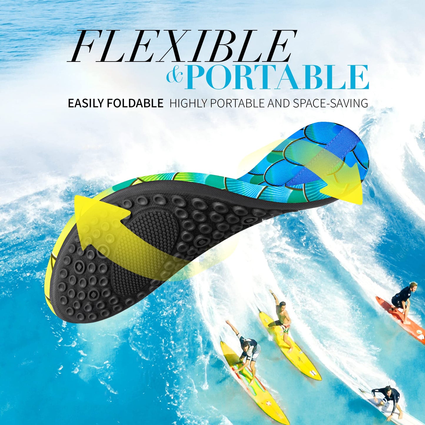 Homitem Water Shoes for Women Men Aqua Socks Swim Beach Pool River Slip-On Barefoot Quick-Dry Vacation Cruise Essentials Accessories for Yoga Kayak Sports