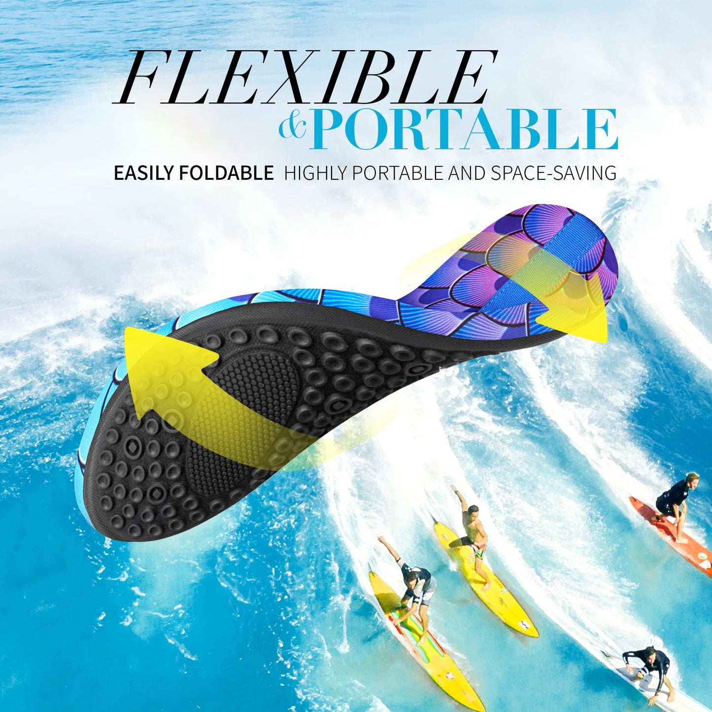 Homitem Water Shoes for Women Men Aqua Socks Swim Beach Pool River Slip-On Barefoot Quick-Dry Vacation Cruise Essentials Accessories for Yoga Kayak Sports